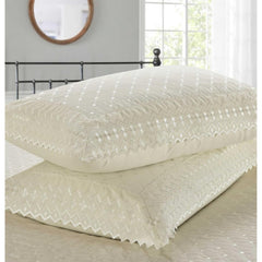 Serenity Stitch Broderie Anglaise Lace Trim | 2 Options Available: 50 X 30Cm Boudoir Cushion & Pair of Pillowcases | Available in 2 Colours | UK Based Brand | Fast Dispatch from UK Fulfillment Centre