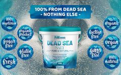 PSN Dead Sea Salt Fine in Bucket – Pure Natural Mineral-Rich Bath Salt for Relaxation, Foot Soaks, Stress Relief & Muscle Recovery – Premium Spa-Grade Salt