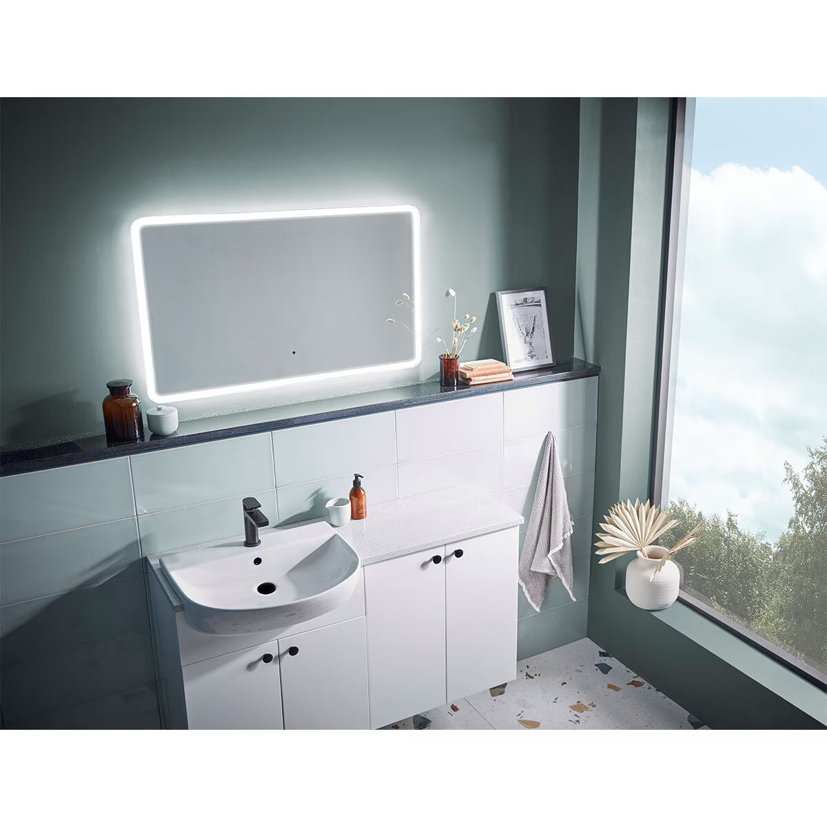 Tavistock Elysium 1000 Back Lit Mirror with Demister and Sensor Control, 100 X 60 X 2.6 Cm