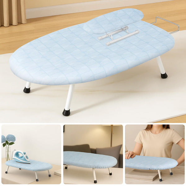 1pc Compact Folding Ironing Board with Pink Floral Pattern - Space-Saving, Easy Storage, Multi-Use Design for Home Use, Durable Plastic Material, Ironing Boards