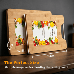 3/2/1pc Upgraded Large Chopping Board, High-quality Wooden Chopping Board, Food Safety, Durable Wood Blocks, Suitable for Meat, Cheese, Bread, Vegetables and Fruits, Ideal Kitchen Utensil, Perfect Gift for Families and Dormitories.