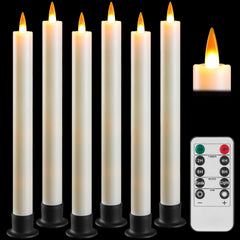 Da by 3 Flameless Window Candles with Remote Control & Timer, Battery Powered Surround Fairy Lamp, 9.6