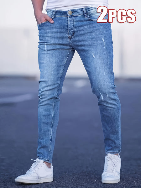 Two-Pack Men's Stylish Slim-Fit Jeans
