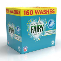 Fairy Non Bio Liquid Washing Pods – 160 Washes Mega Value Pack | Baby & Family Friendly