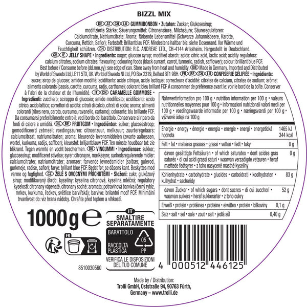Trolli Sour Bizzl Sweet Mix, 1Kg