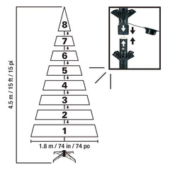 15 Ft (4.6M) Pre-Lit Aspen Artificial Christmas Tree with 6,000 Colour-Changing LED Lights