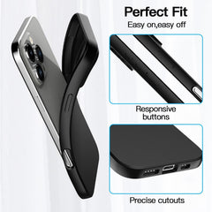 Case For iPhone 16 Pro Max Plus 15 Pro Max Plus 16e (2025) 14 Pro Max Plus 13 Pro Max Mini 12 Pro Max Mini 11 Pro Max Black Shockproof Phone Cover