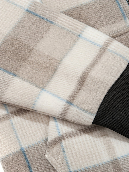 Jacket for Men Heavyweight Fleece Hoodies Thick Sherpa Lined Flannel Plaid Shirt Jacket