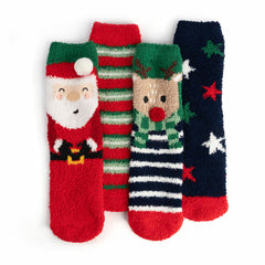 Totes Toastie Kids Socks, 4 Pack in Christmas