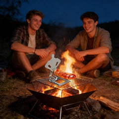Stainless Steel Hot Dog Grill, Funky Muscle Man Hot Dog Grill, Portable Hot Dog Grill-Camping And Party BBQ Additions