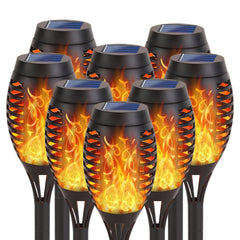 6/8/12pcs Solar Torch Lights Outdoor, Light with Vivid Dancing Flickering Flames for Landscape Garden Pathway, Auto On/Off, for Christmas Decor, Ideal for Christmas Gift