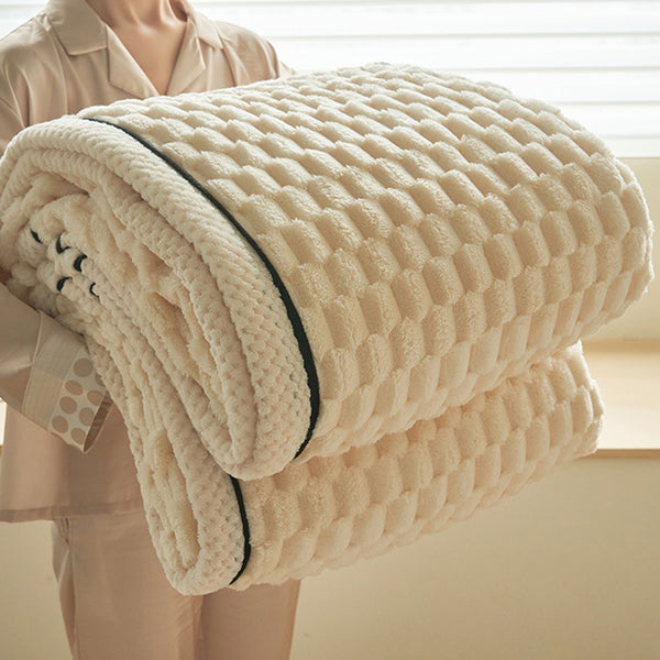 Weighted Blankets, 1pc Double Sided Milk Velvet Throw Blankets, Luxurious, Soft & Warm for Couch, Bed, Office, Car, Thickened All Season, Sofa & AC Warm Nap Blanket, Ideal Housewarming Gift, Single/Double/King/Super King
