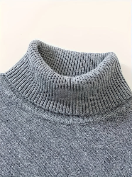 [2-Pack] Autumn/Winter -Lined Thermal High-Neck Sweater, Black and White Solid Color Base Layer Knit Top, Thickened Pullover, Suitable for Outings and Travel