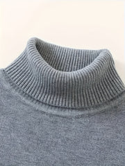 [2-Pack] Autumn/Winter -Lined Thermal High-Neck Sweater, Black and White Solid Color Base Layer Knit Top, Thickened Pullover, Suitable for Outings and Travel