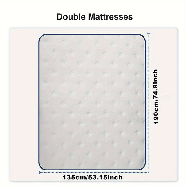26cm/10.2in) Premium Hybrid Mattress: Individual Pocket Springs & 7-Zone Gel Foam, Medium Firm, Motion Isolation, Blue & White Design