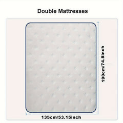 26cm/10.2in) Premium Hybrid Mattress: Individual Pocket Springs & 7-Zone Gel Foam, Medium Firm, Motion Isolation, Blue & White Design