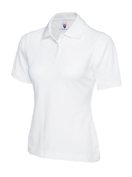 Uneek Clothing UC106 Women's Classic Short-Sleeved Poloshirt - Uniform, Casual or Office Wear | 50/50 Cotton Polyester | Plain Tee Top for Ladies, Side Vents