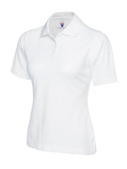 Uneek Clothing UC106 Women's Classic Short-Sleeved Poloshirt - Uniform, Casual or Office Wear | 50/50 Cotton Polyester | Plain Tee Top for Ladies, Side Vents