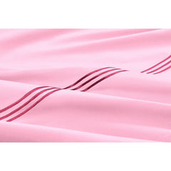 Embroided Baratta Stitch Duvet Cover Set with Matching Pillowcases - Ultra-soft Brushed Microfibre – Chic & Modern Design – Easy Care & Machine Washable
