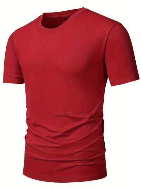 5pcs Men'S Short Sleeve T-Shirts Summer New Arrival Light Board Multi-Color Round Neck Clothing Pullover Casual Sports Apparel Men'S Tops