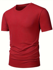 5pcs Men'S Short Sleeve T-Shirts Summer New Arrival Light Board Multi-Color Round Neck Clothing Pullover Casual Sports Apparel Men'S Tops