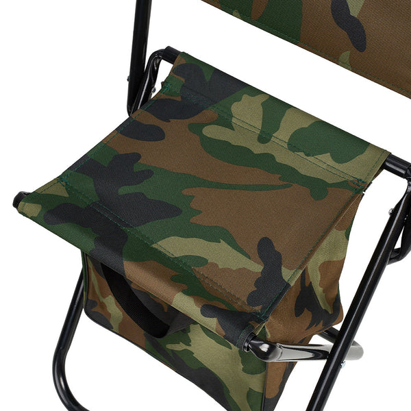 1PC Folding Chair with Storage, Foldable Fishing Seat Lightweight Chair, Portable Chair Home, Small/Large More Colors