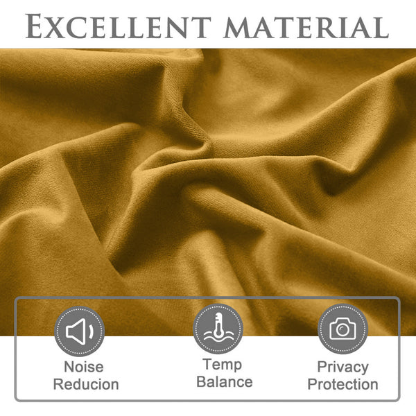 2pc Luxury Velvet Curtain Panels with Free Matching Velvet Cushion Cover – Thermal Insulated Grommet Top Drapes, Energy Saving Curtain Panels for Bedroom & Living Room Home Decor, Perfect Holiday Gift