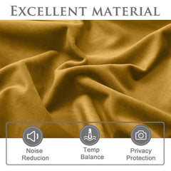 2pc Luxury Velvet Curtain Panels with Free Matching Velvet Cushion Cover – Thermal Insulated Grommet Top Drapes, Energy Saving Curtain Panels for Bedroom & Living Room Home Decor, Perfect Holiday Gift