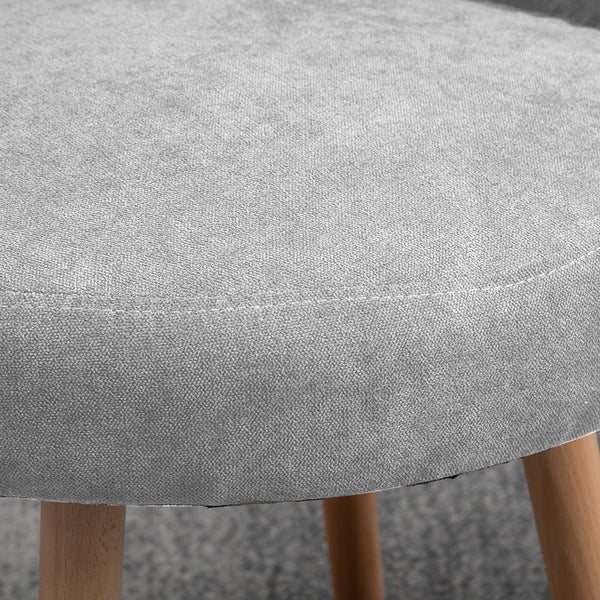 Set of 2 Small Accent Occasional Lounge Sofa, Guest Reception Sofa Chair Office Chair, Tub Chairs Upholstered Fabric with Solid Wood Legs