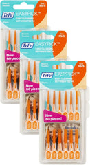 Tepe Easypick Toothpicks, Orange, ISO XS-S, 60Pcs, Dental Plaque Removal Tool, Efficient and Easy Cleaning between the Teeth, Toothpicks for Narrow Gaps