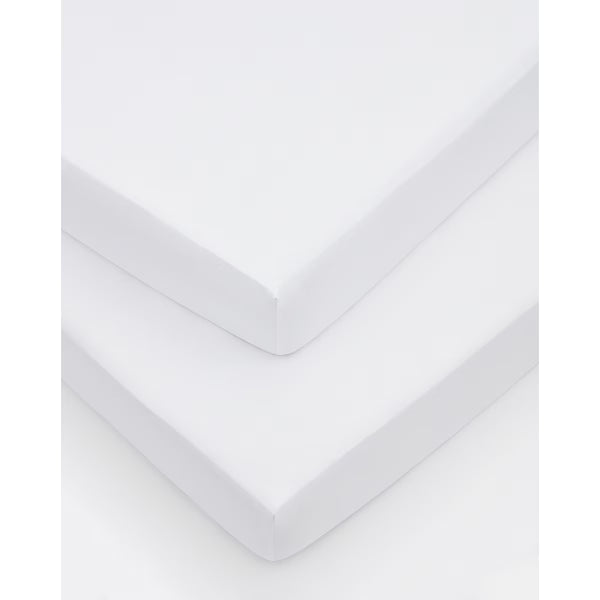 Sanderson 300 Thread Count Cotton Deep Fitted Sheet 2 Pack, King Size in Silver Grey