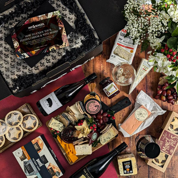 IMP & MAKER Perfect Christmas Pairing Cheese Board and Wine Hamper