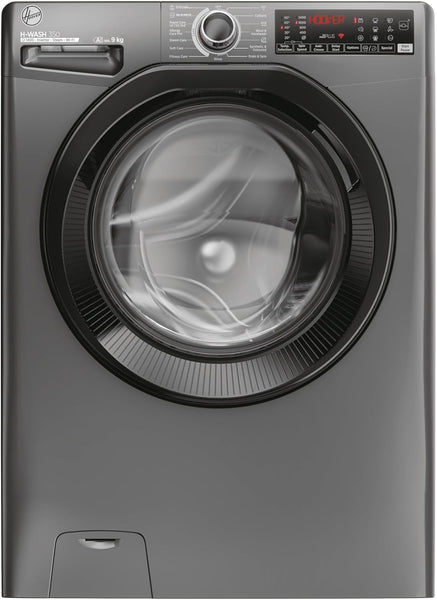 Hoover H-WASH 350 9Kg Freestanding Washing Machine, 1400 RPM, a Rated, Eco-Power Inverter Motor, Hon App, 60 Programmes, Eco Doser, Power Care System, White, 60X53X85 Cm - H3WPS496TAMB6-80