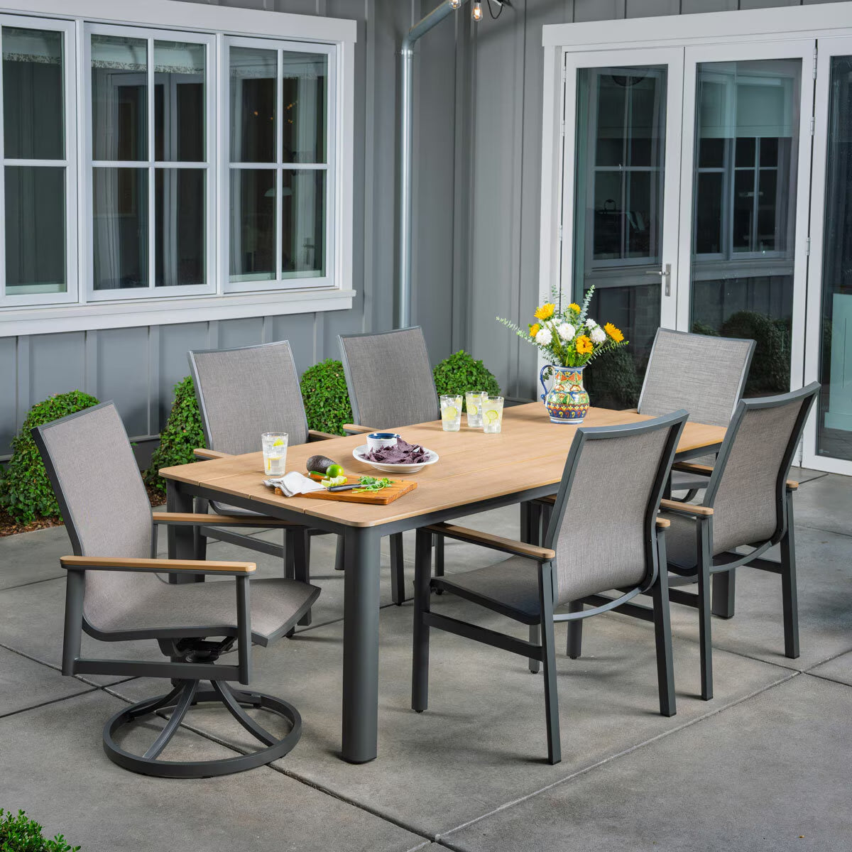 Sunvilla Sara 7 Piece Sling Dining Set + Cover