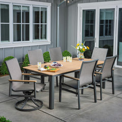 Sunvilla Sara 7 Piece Sling Dining Set + Cover