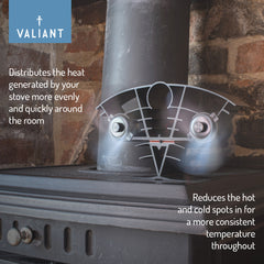 Valiant Whirlwind Heat Powered Stove Fan for Log Burners and Wood Stoves