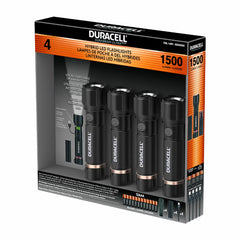 Duracell 1500 Lumen Dual Power Flashlight, 4 Pack