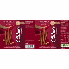 Chloe'S Hazelnut & Cocoa Wafer Rolls, 2 X 400G