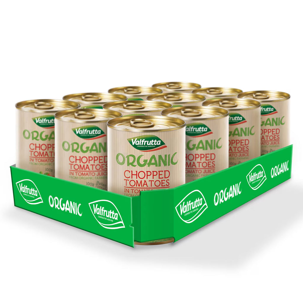 Valfrutta Organic Chopped Tomatoes, 12 X 400G