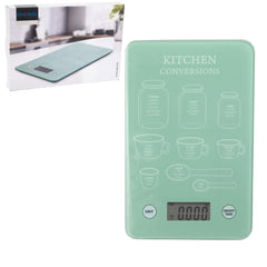 Envenzo Kitchen Scales With LCD Display Tempered Glass Battery Operated with Easy Measurements Conversion Scales for Cooking and Meal Prep, Electronic Digital Scales