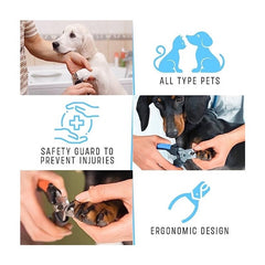 Or. Dog Nail Clippers for Large, Medium and Small Breed Professional Pet Nail Clipper Suitable for Cats, Rabbits and Guinea Pigs With Safety Lock and Protective Guard to Avoid Over Cutting