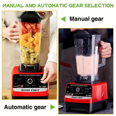 Heavy-Duty 15-Speed High-Power Blender Set with 2L+600ml Large Capacity, 6-Blade Motor & Automatic Juicer/Slushy Machine - Multifunctional Food Processor for Smoothies, Food, Ice Crushing, Shakes, Purees - Plug (220-240V)
