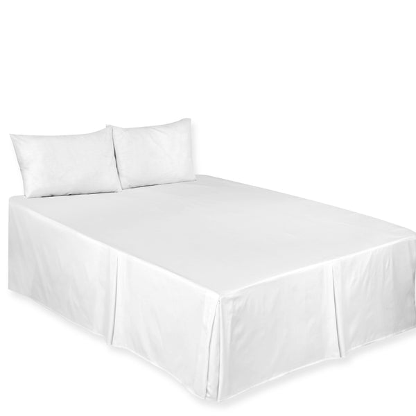 Chilimilii Box Pleated Base Valance Sheet Plain Bed Skirt for Platform Beds All Sizes Available