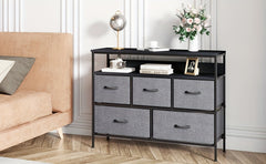 A Multi-functional Bedroom Furniture Piece Featuring A 5-drawer Dresser, TV Stand, Large Storage Cabinet, And A Closet Organizer With Fabric Drawers All Designed For Efficient Storage And Organization In Your Living Space 100x30x80cm