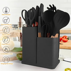 Silicone Kitchen Utensils Set | Heat Resistant And, Suitable For Non Stick Pans, Stainless Steel Cutting Tools, Small Kitchen Tools, Ideal Holiday Gift 17+2 Sets Of Food Grade Silicone Cooking Combinations