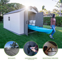 Lifetime 8Ft X 15Ft (2.4 X 4.5M) Storage Shed - Model 60394