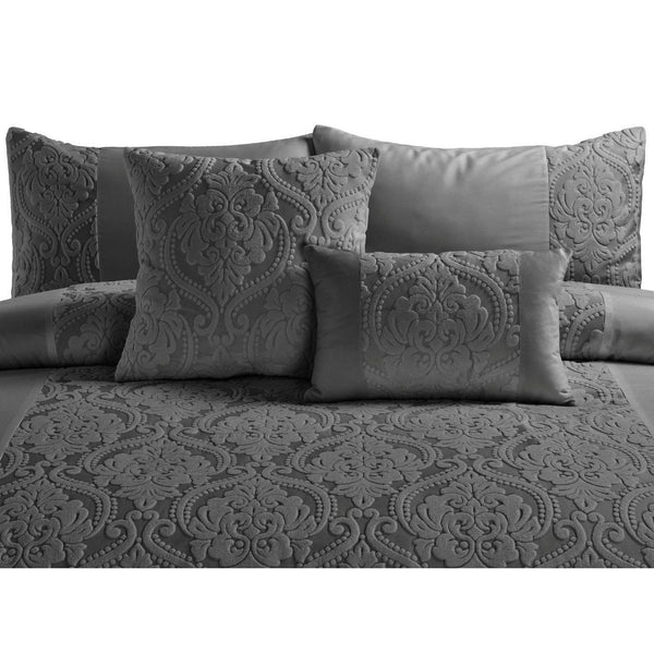 Damask Velvet Duvet Cover Set – Luxury Soft Velvet Fabric with Elegant Pattern, Warm and Cozy Bedding Set, Durable and Easy Care