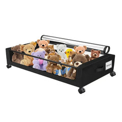 Lunaluke 1/2/4pcs Under Bed Storage with Wheels XXL 60L Large Capacity Rolling Underbed Storage Bins Organizer for Clothes, Shoes, Blankets, Toys, Books and Seasonal Items, Space-Saving Under Bed Drawer Box for Bedroom, Closet, Dorm, Living Room and Kids