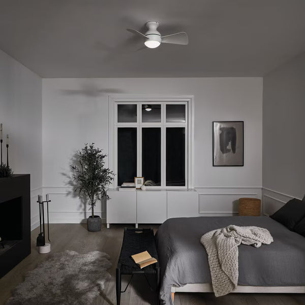 Kichler Sola 3 Blade (86Cm) Indoor Ceiling Fan with AC Motor and Remote Control in 2 Colours
