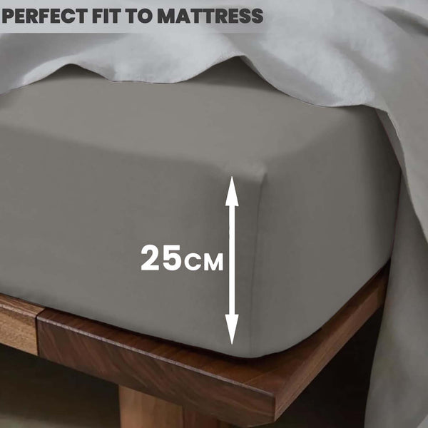 1pc Extra Deep Fitted Sheet, All seasons Bedding Ultra Soft Breathable Microfiber, Wrinkle-Free, Machine Washable, Hotel Quality All Sizes Available